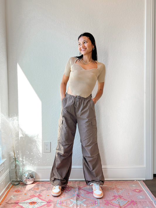 Poppy Parachute Pants- Truffle