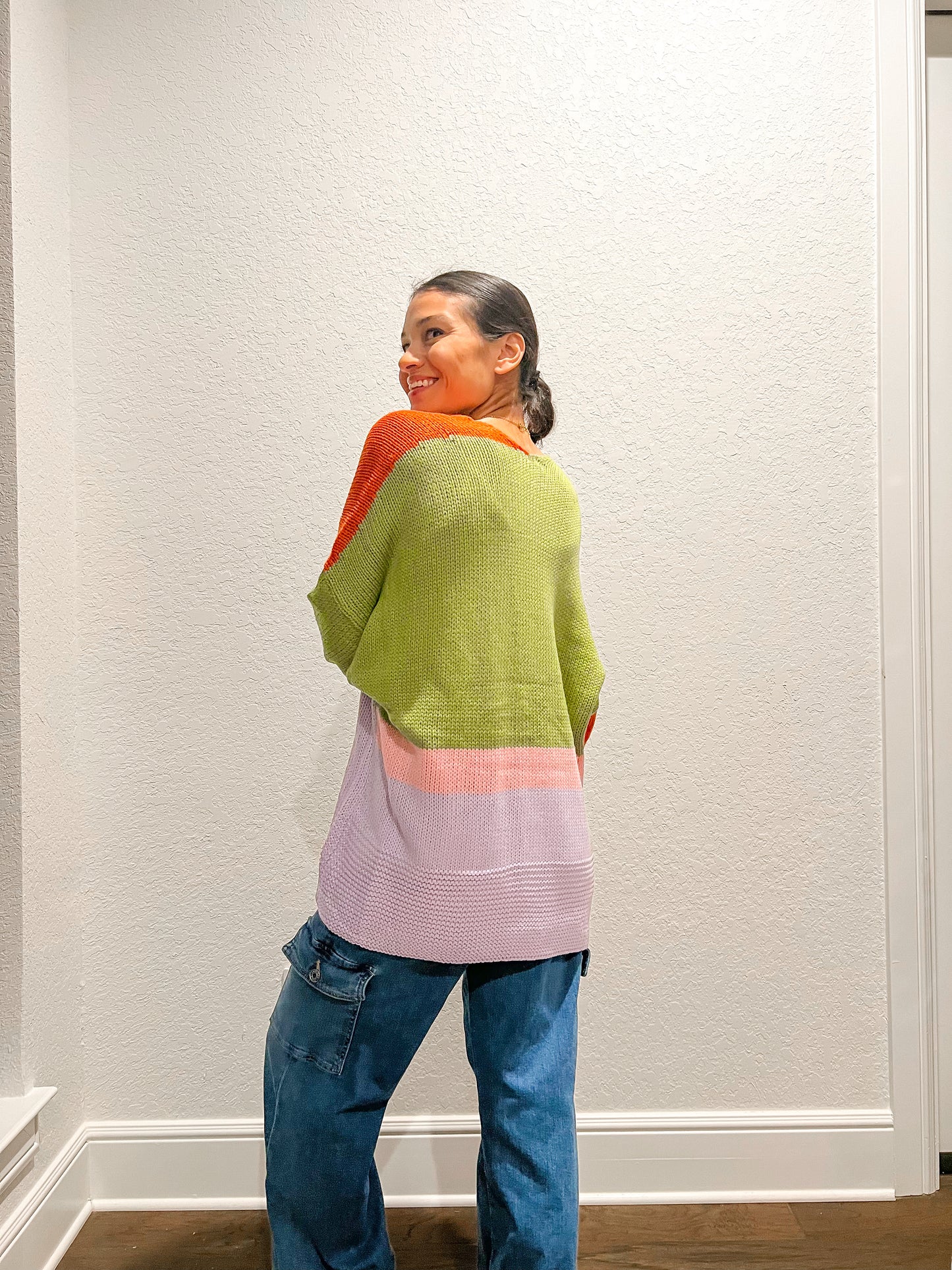 Color Block Cardigan