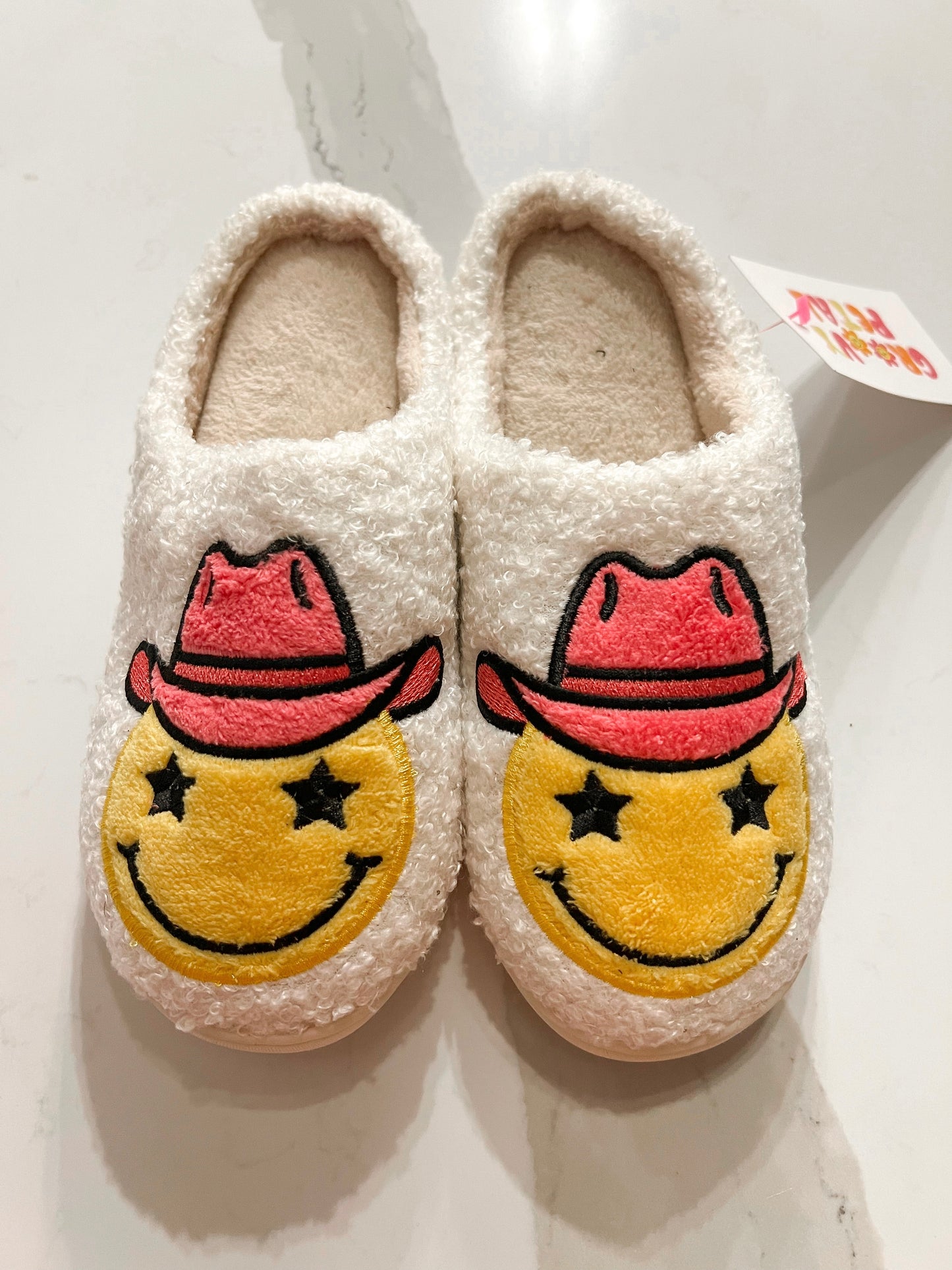 Cowboy Smiley Slippers