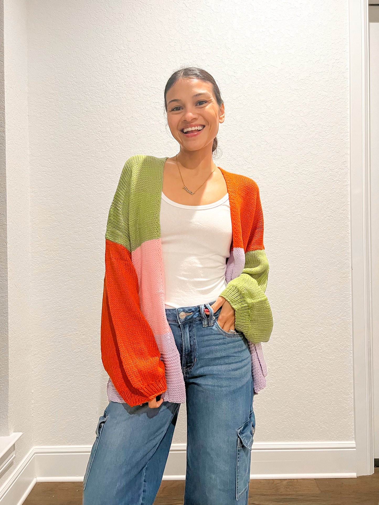 Color Block Cardigan