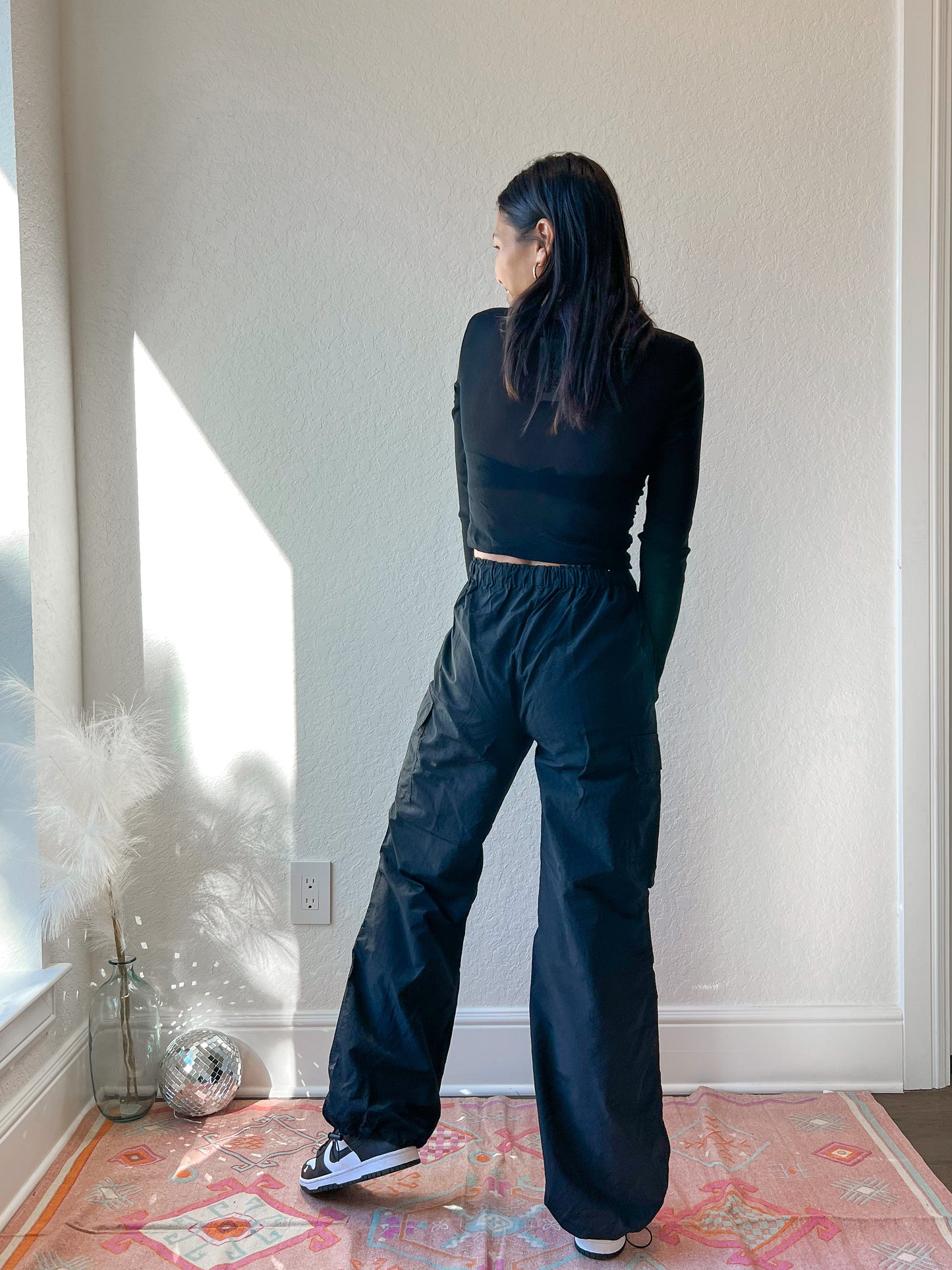 Poppy Parachute Pants-Black