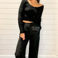 Black Cropped Sweater