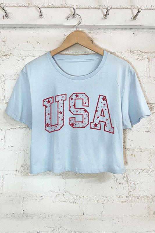 USA Cropped Tee