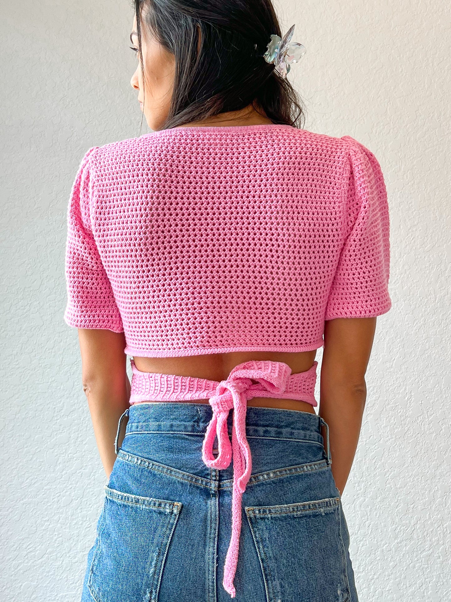 Pink Sails Crochet Top