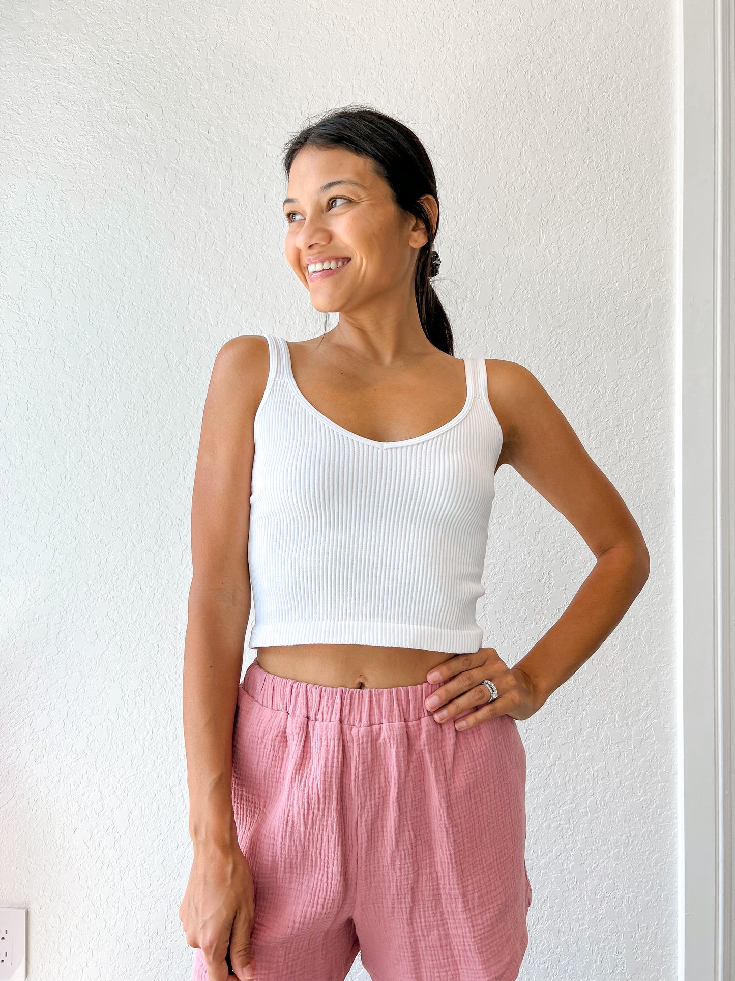 Better Than Basic Rib Tank- White