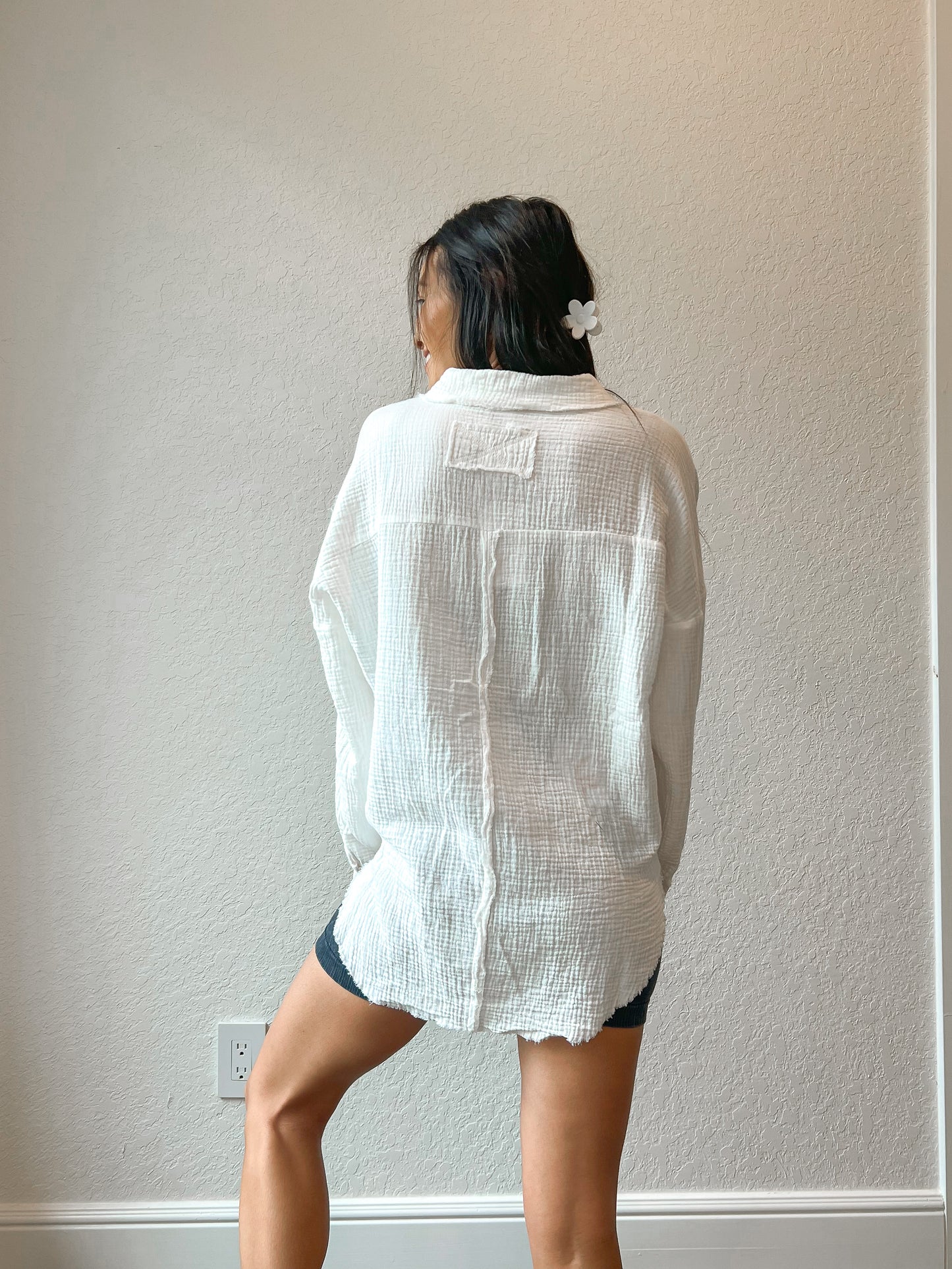 Jet Set Gauze Shirt- Ivory