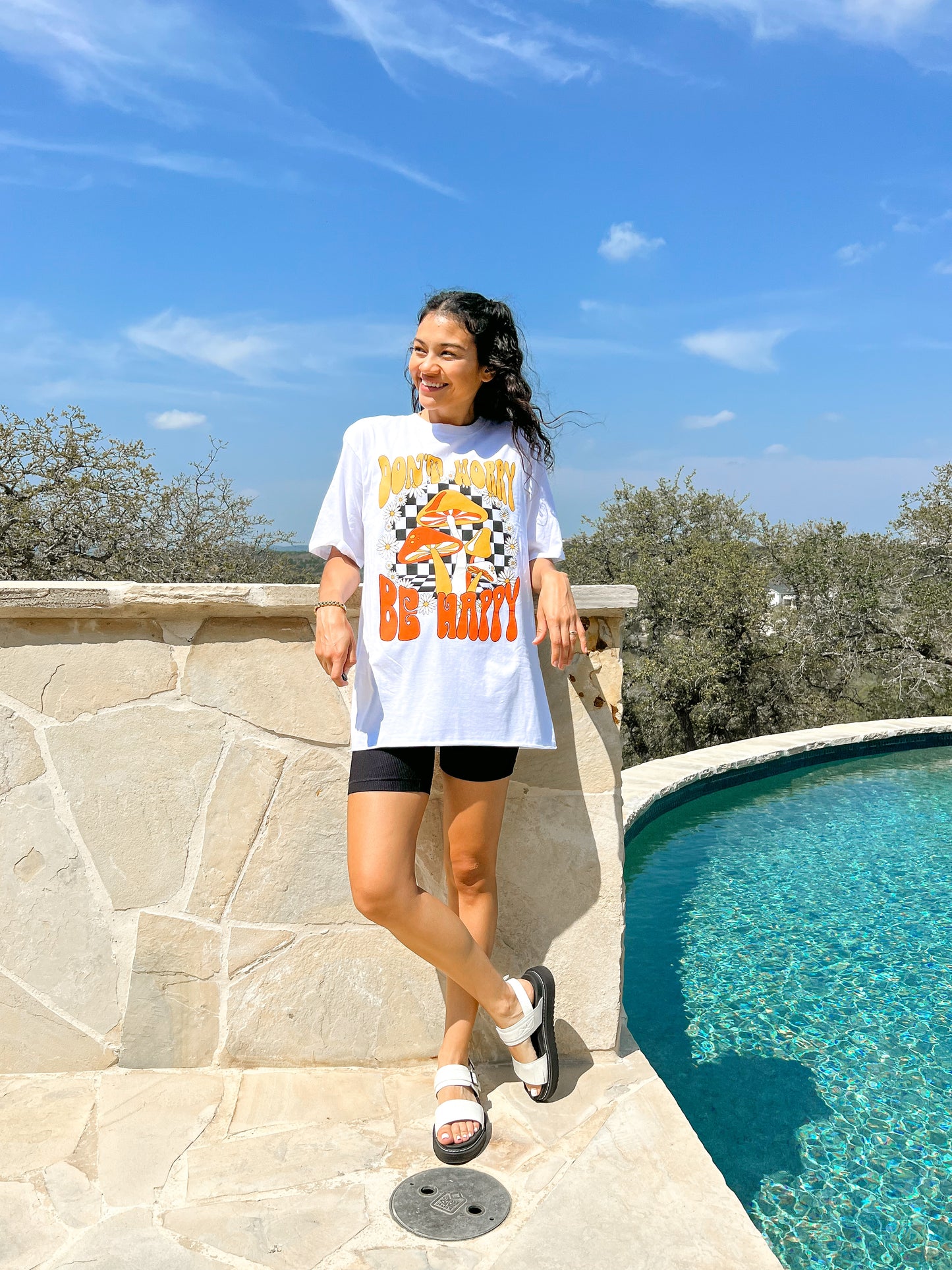 Be Happy Oversized tee